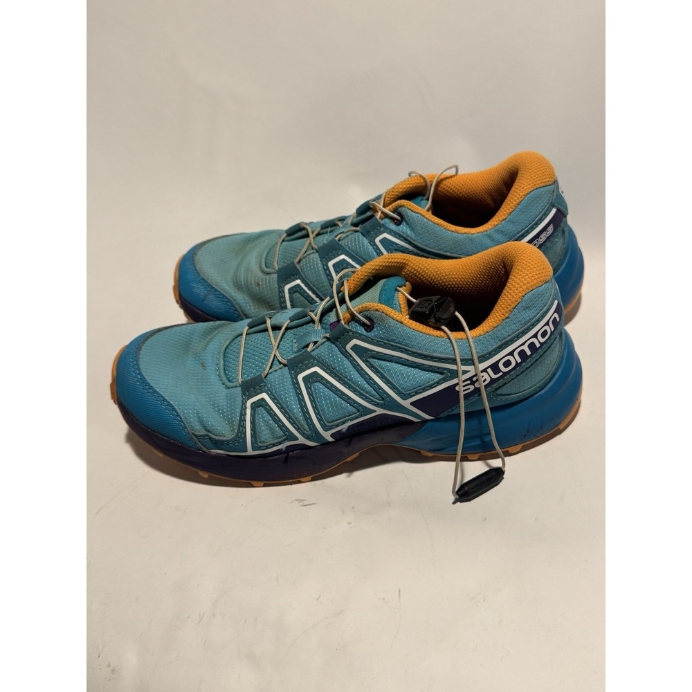 Salomon Speedcross Youth Size 4 Shoes Blue Hiking Trail Running